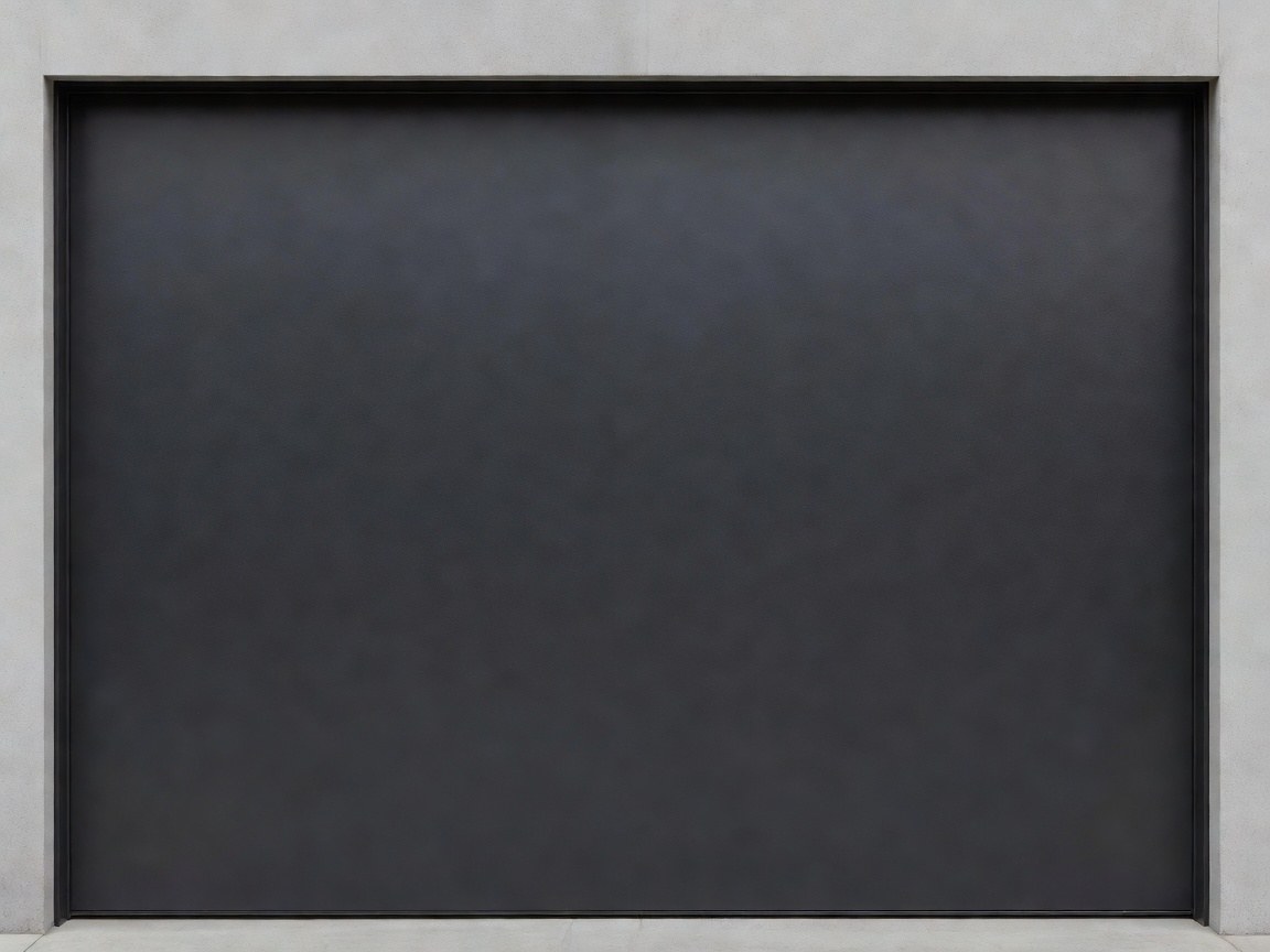 Modern flush dark graphite garage door with integrated perimeter seals